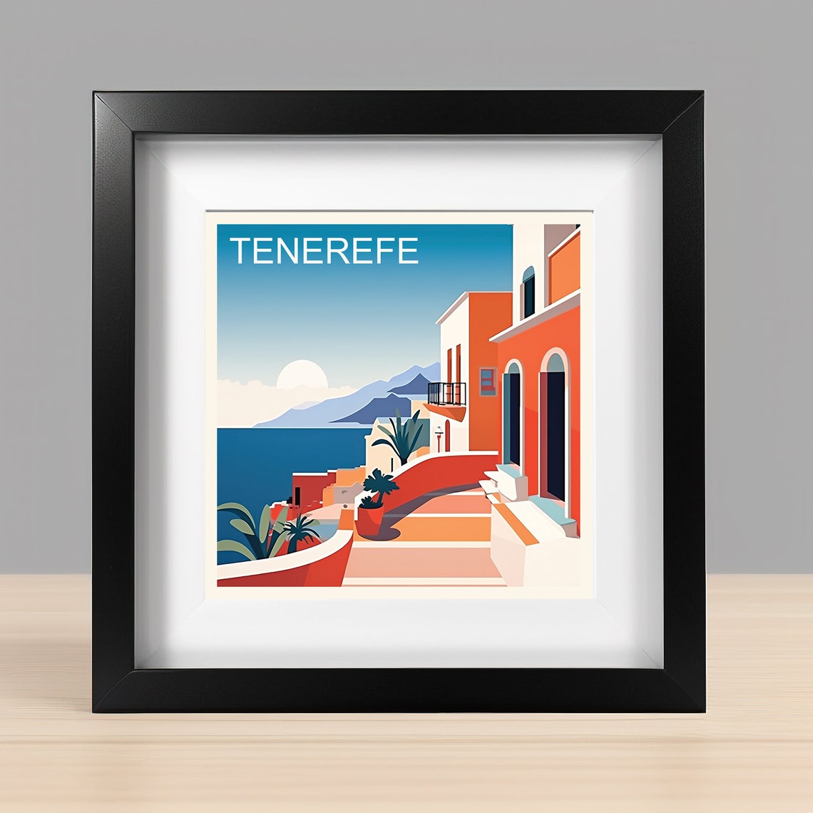 Tenerife Mediterranean Terrace Sunset Spanish Coast Art Print - Image 2