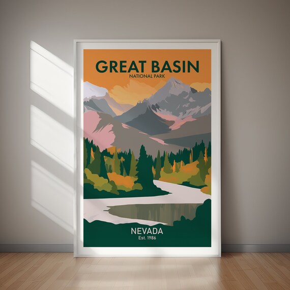 Great Basin National Park Nevada Alpine Mountain Lake Poster