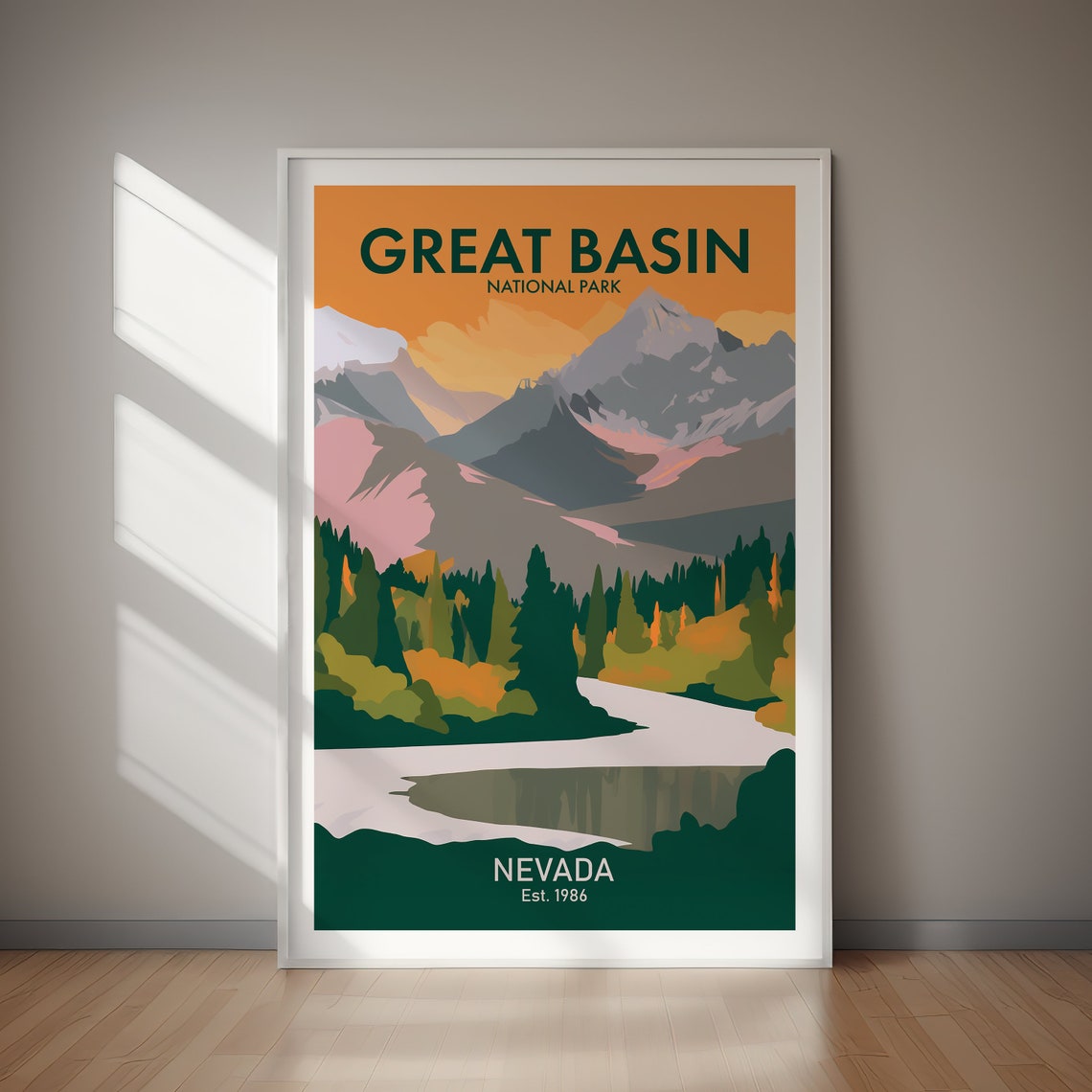 Great Basin National Park Nevada Alpine Mountain Lake Poster