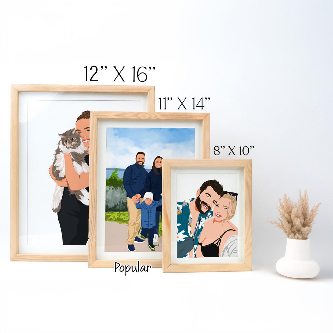 Portraits Handcrafted Walnut Wood Frame