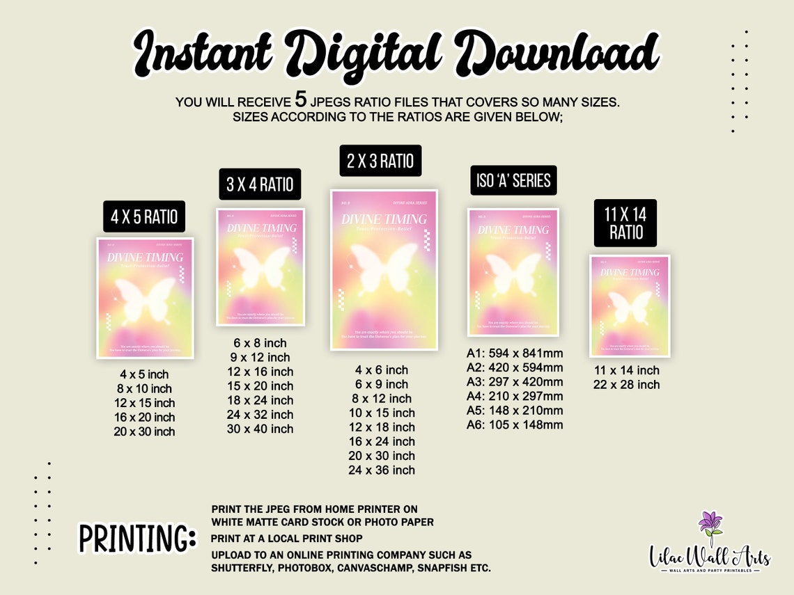 Divine Timing Pink Aura Butterfly Trust Protection Belief Wall Art - Image 3