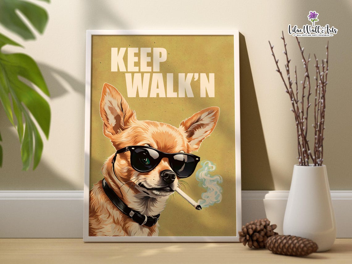 Funny Chihuahua Dog Poster Chihuahua Print Chihuahua Mom Dog Breed Poster Funny Dog Print Chihuahua Wall Art Dog Decor For Office - Image 3