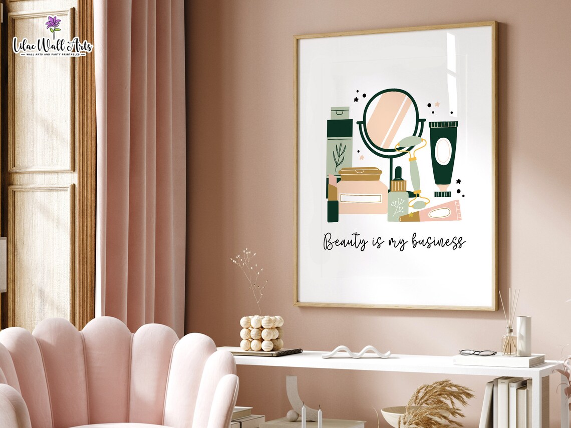 Beauty Is My Business Skincare Essentials Illustration Esthetician Poster - Image 5