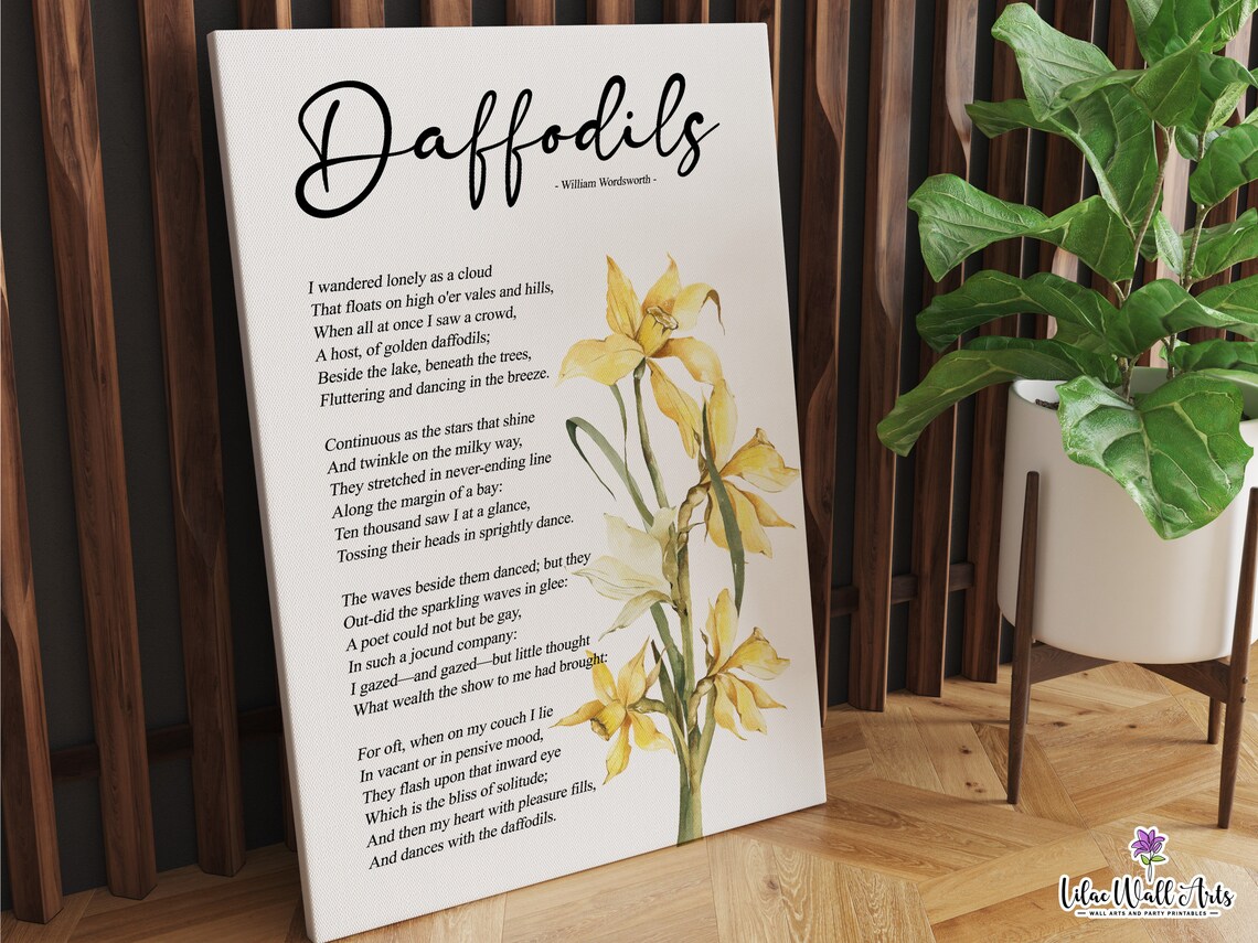 Daffodils Poem Poster, William Wordsworth Botanical Print - Image 6
