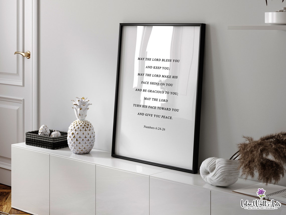 May The Lord Bless You Numbers 624 26 Minimalist Scripture Poster - Image 5