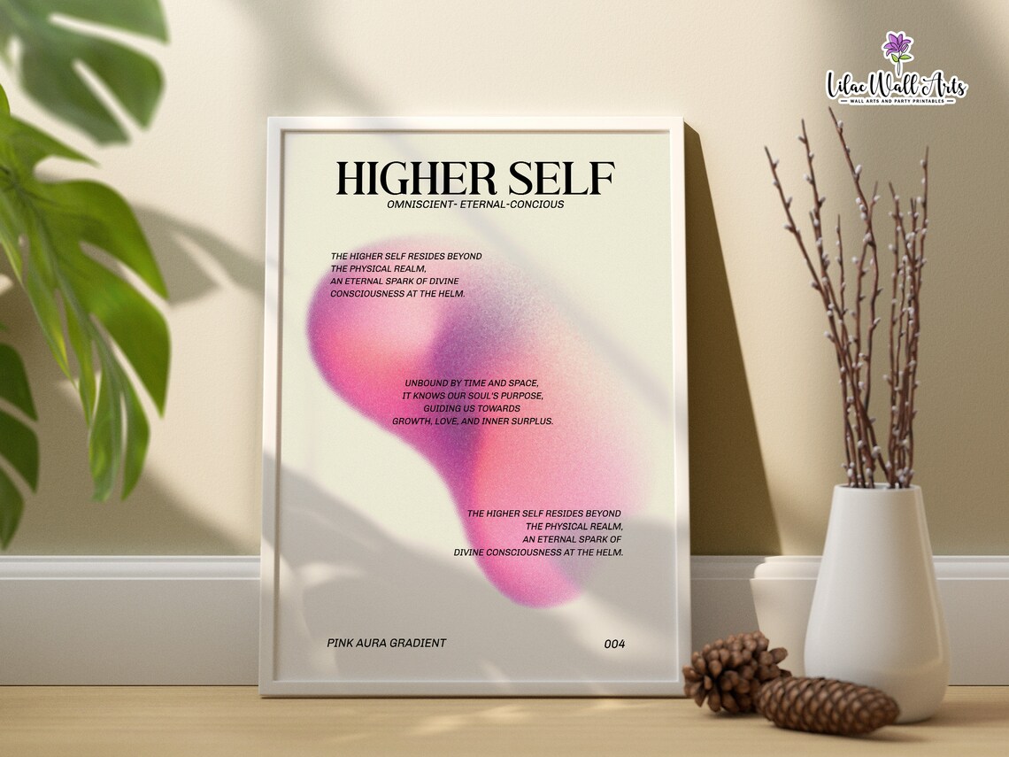 Higher Self Pink Aura Gradient Poster Spiritual Consciousness - Image 6
