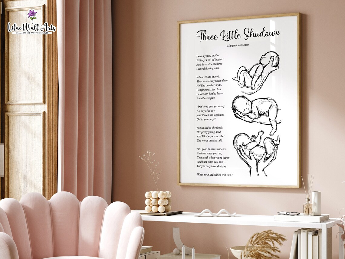 Three Little Shadows Triplet Mom Art Print - Image 6