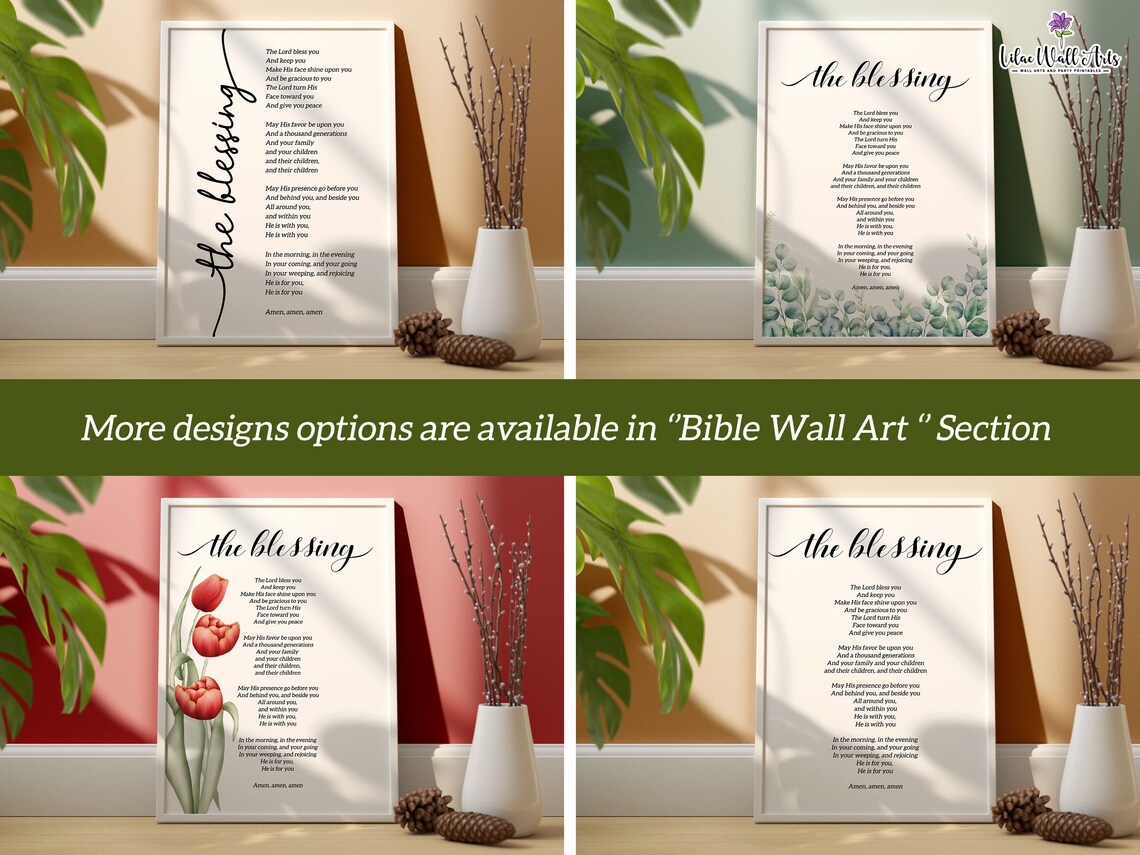 The Blessing Bible Verse Scripture Art Print - Image 5