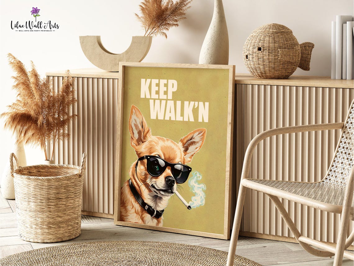 Funny Chihuahua Dog Poster Chihuahua Print Chihuahua Mom Dog Breed Poster Funny Dog Print Chihuahua Wall Art Dog Decor For Office - Image 2