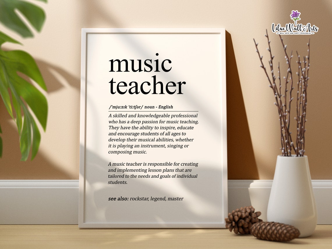 Music Teacher Gifts Vocal Teacher In My Teacher Era Musician Gifts Best Music Teacher Sign Music Gift Music Teacher Print Choir Teacher - Image 6