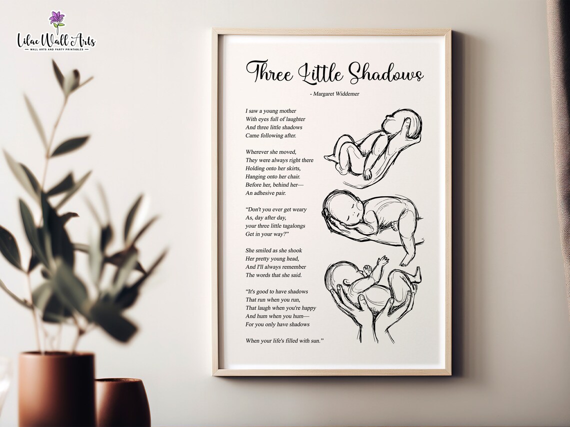 Three Little Shadows Triplet Mom Art Print - Image 7