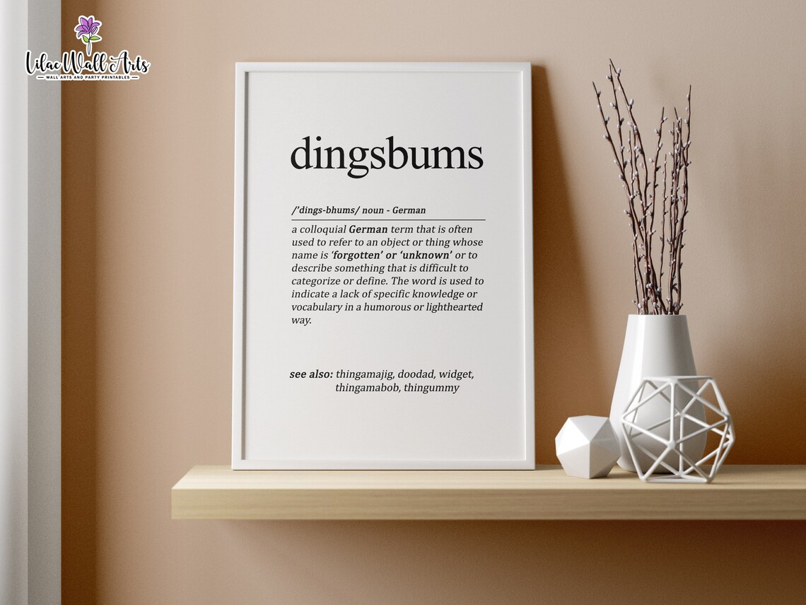 Dingsbums German Saying Typography Art Print - Image 5