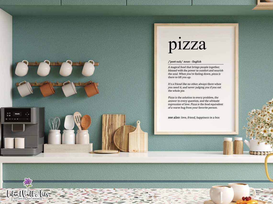 Pizza Definition Funny Kitchen Wall Art Print - Image 5