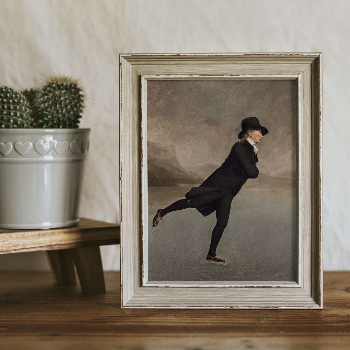 Gentlemen Skating Vintage Christmas Poster - Image 2
