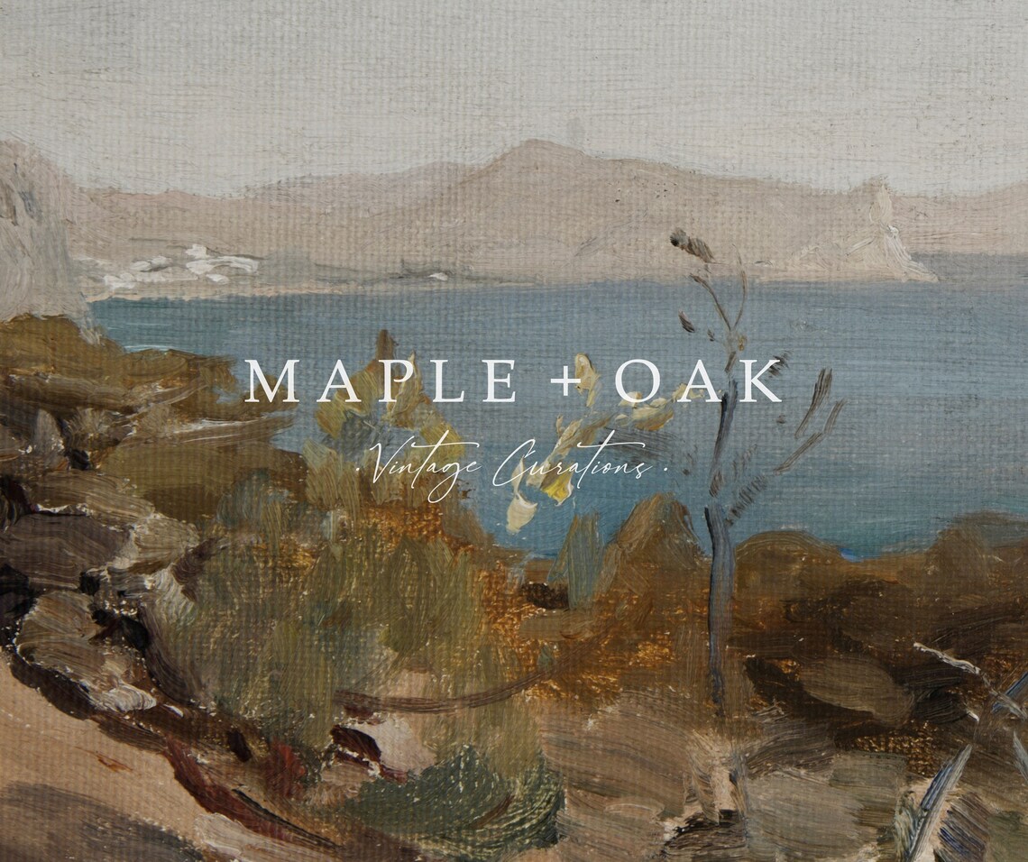 Cerulean Lake Vintage Waterscape Art Print - Image 3