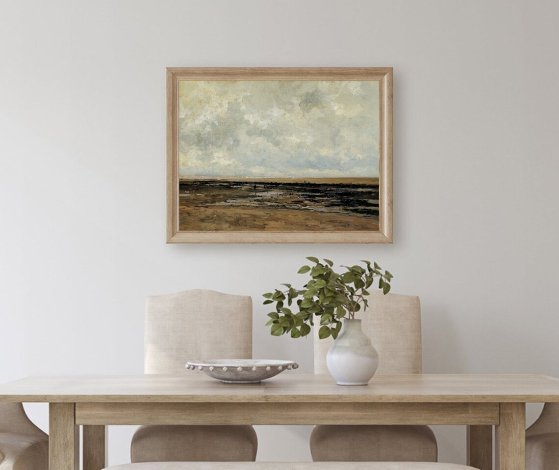 Coastal Mudflat Landscape Vintage Coastal Art Print - Image 3