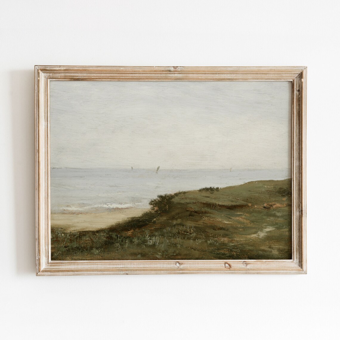 Normandy Coast Vintage French Shore Travel Poster