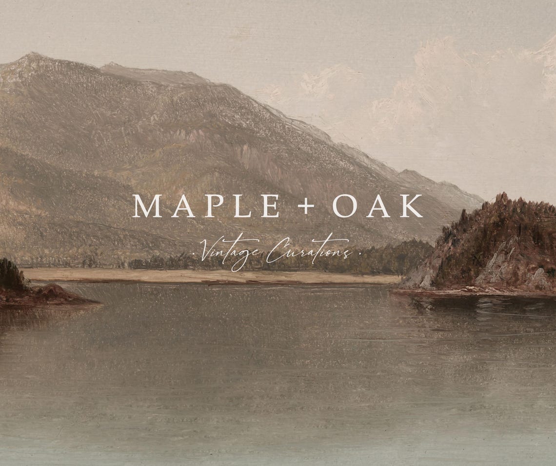 Serene Mountain Lake With Forest Shore And Distant Peak Vintage Poster - Image 2