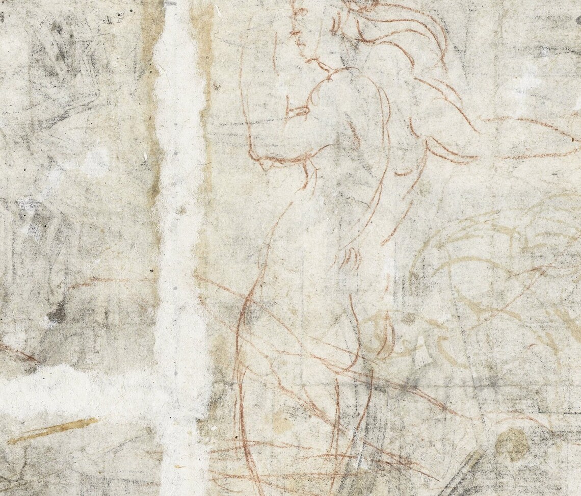 Abstract Figure Vintage Line Sketch Art Print - Image 3