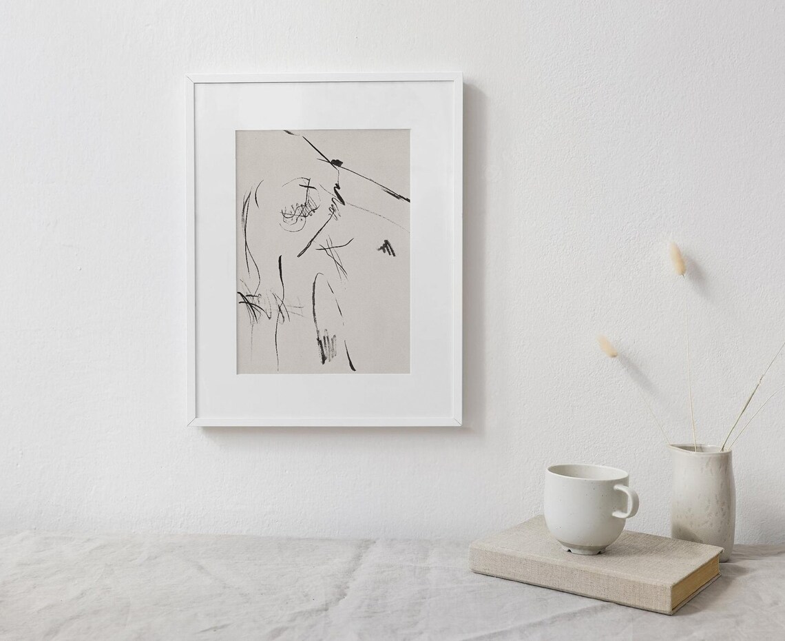 The Light Vintage Abstract Lines Art Print - Image 3