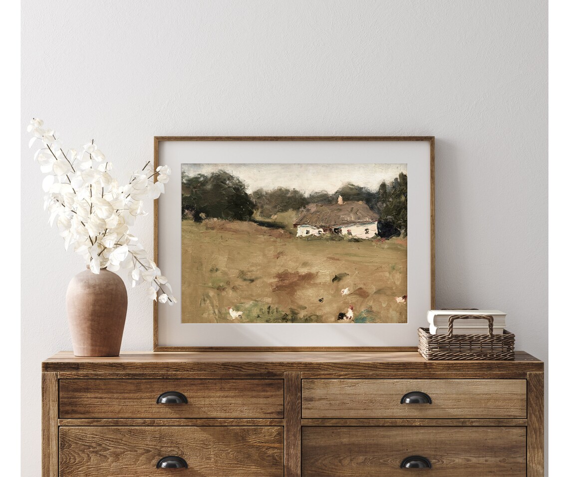 Cottage Roosters Vintage Rural Country Art Print - Image 4
