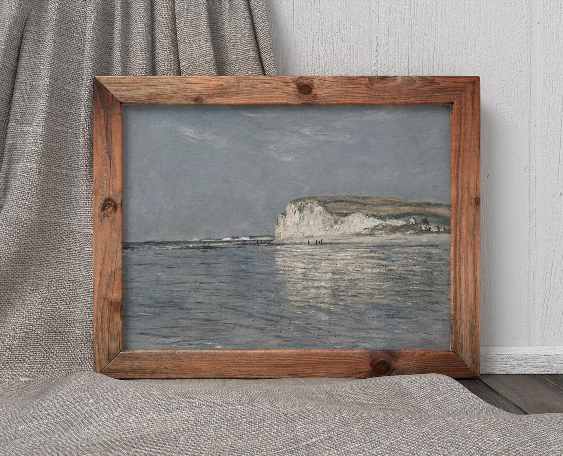White Cliff Vintage Coastal Landscape, Art Print - Image 4