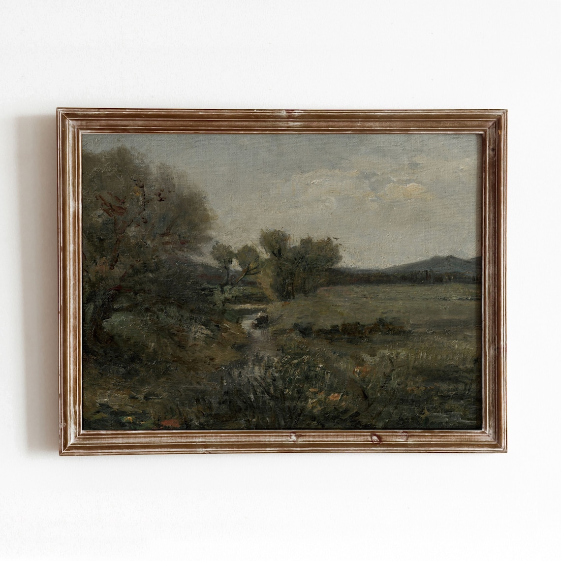 Evening Landscape Vintage Countryside Art Print
