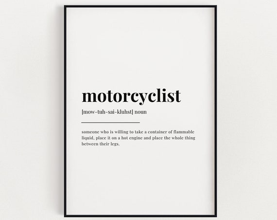 Motorcyclist Definition Meaning Gift For Motorcyclist