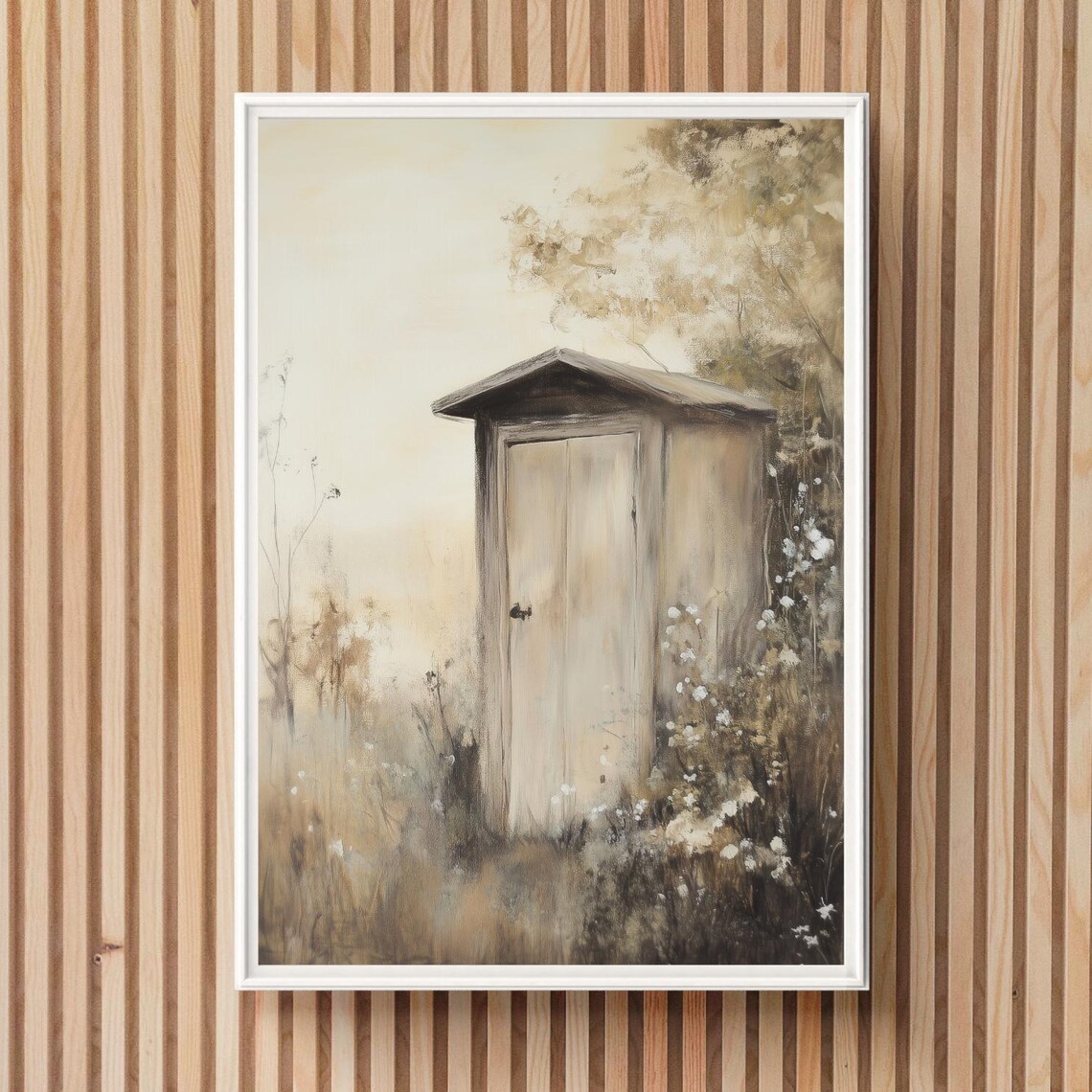 Rustic Outhouse Vintage Cabin Guest Bathroom Wall Art Print - Image 6