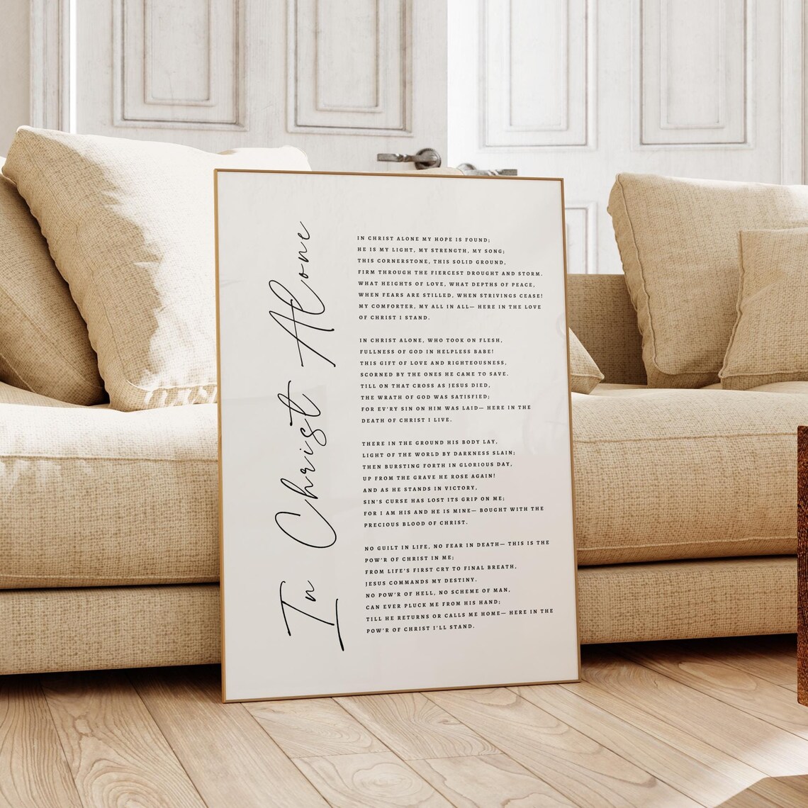 In Christ Alone Christian Hymn Art Print