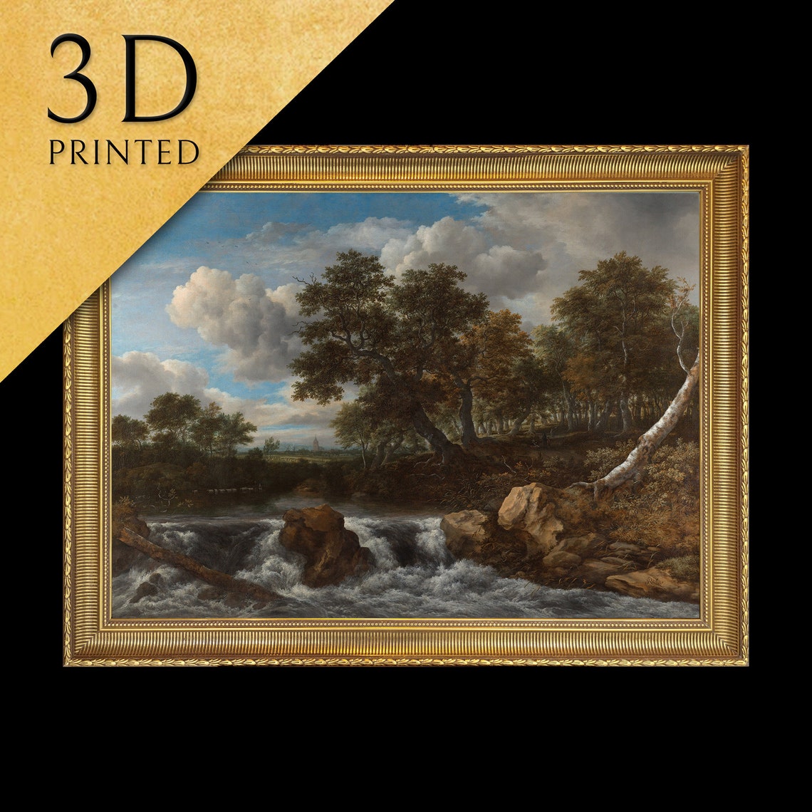Jacob van Ruisdael Landscape with Waterfall Dutch Golden Age Poster