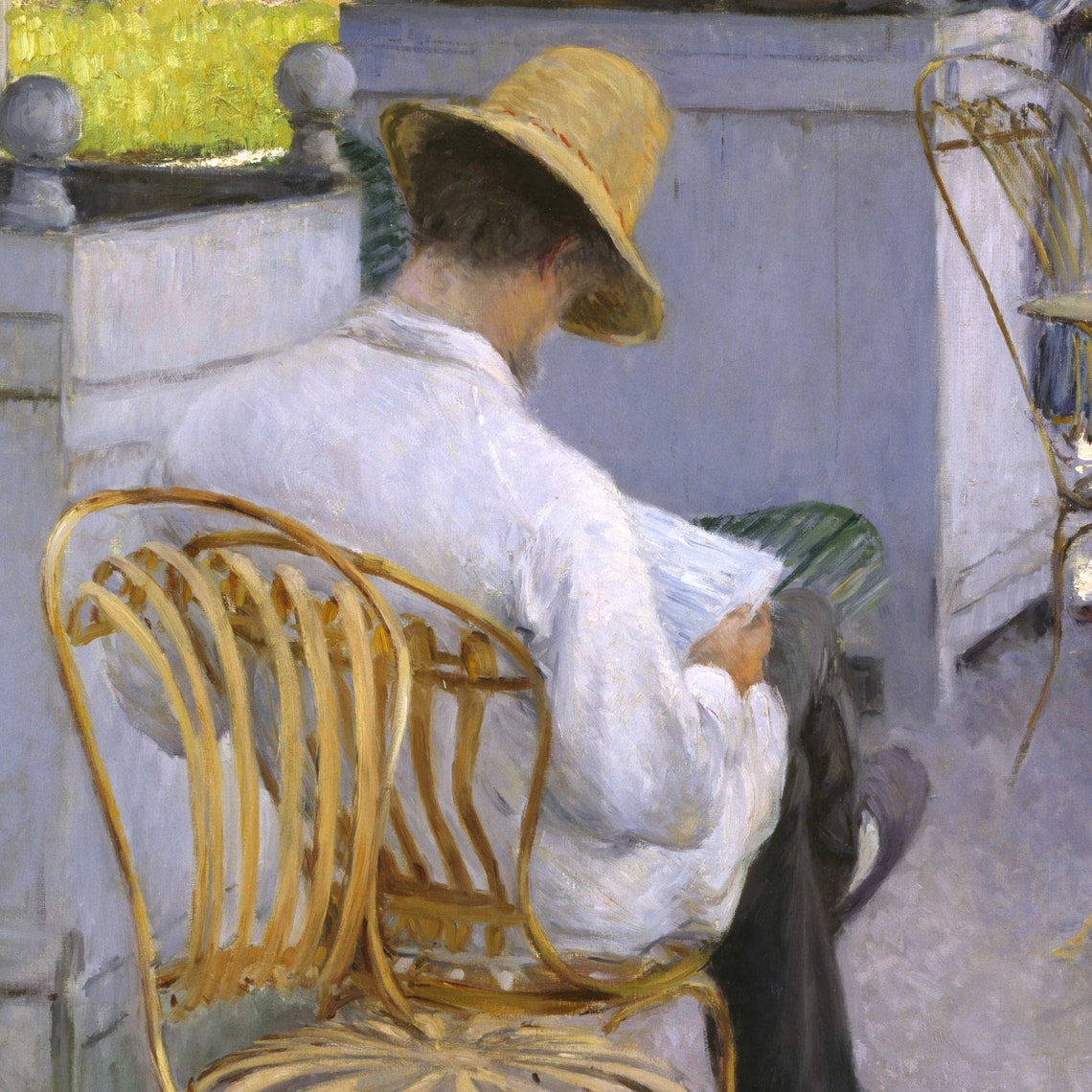 Caillebotte The Orange Trees Terrace Impressionist Scene Poster - Image 2