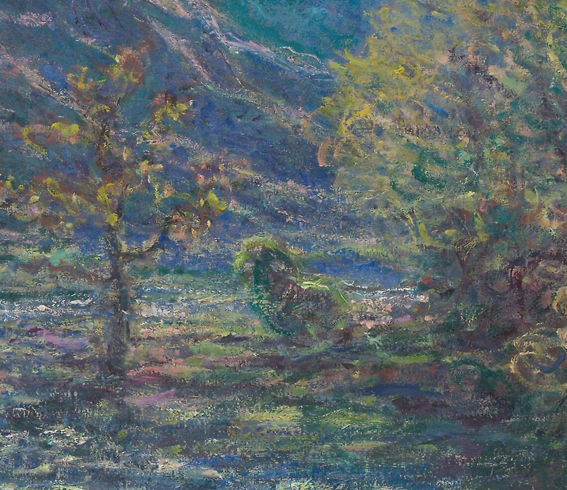 Claude Monet River Valley with Rushing Stream Impressionist Landscape Poster - Image 3