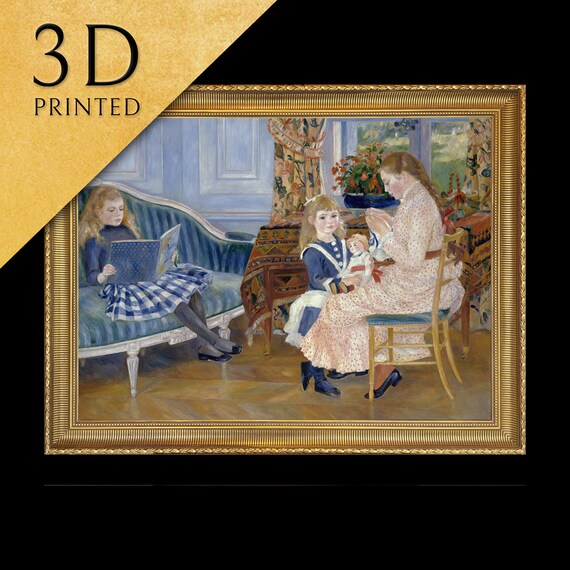 Childrens Afternoon At Wargemont By Pierre Renoir 3d Printed With Texture And Brush Strokes Looks Like Original Oil Painting