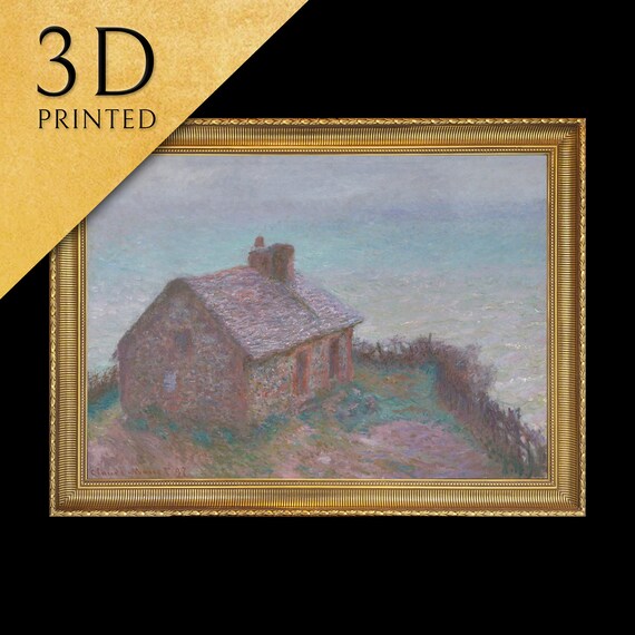 The Customs House At Varengeville By Claude Monet 3d Printed With Texture And Brush Strokes Looks Like Original Oil Painting