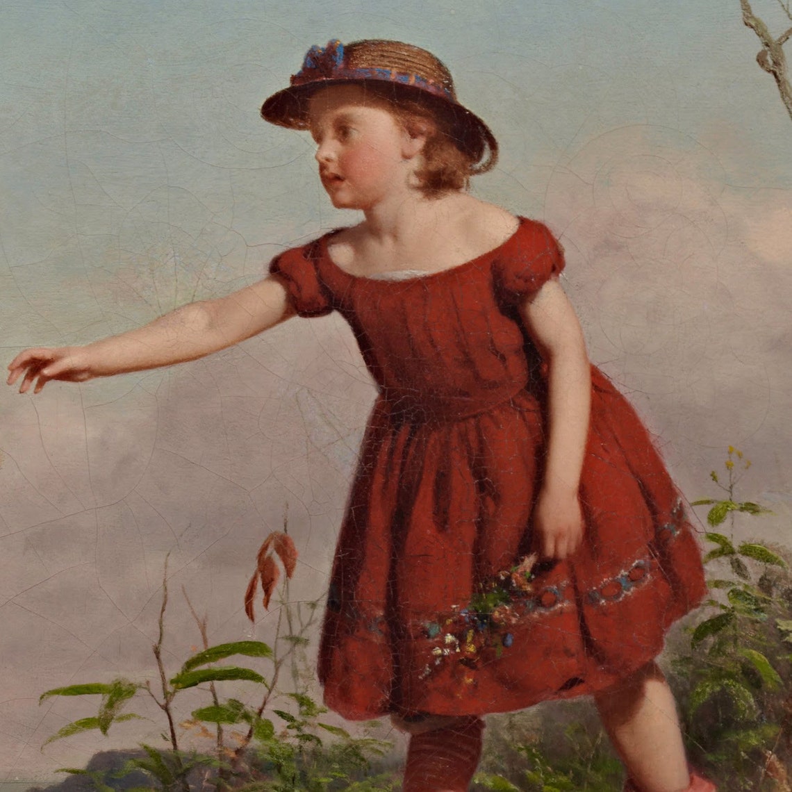 Boy and Girl Standing on a Rocky Cliff Overlooking the Sea Poster - Image 3
