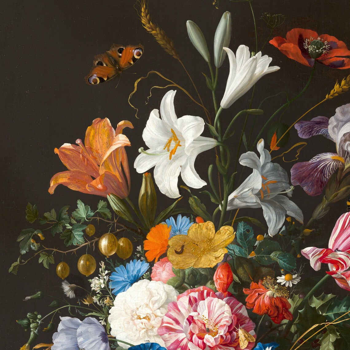 Vase Of Flowers By Jan Davidsz De Heem Art Print - Image 3
