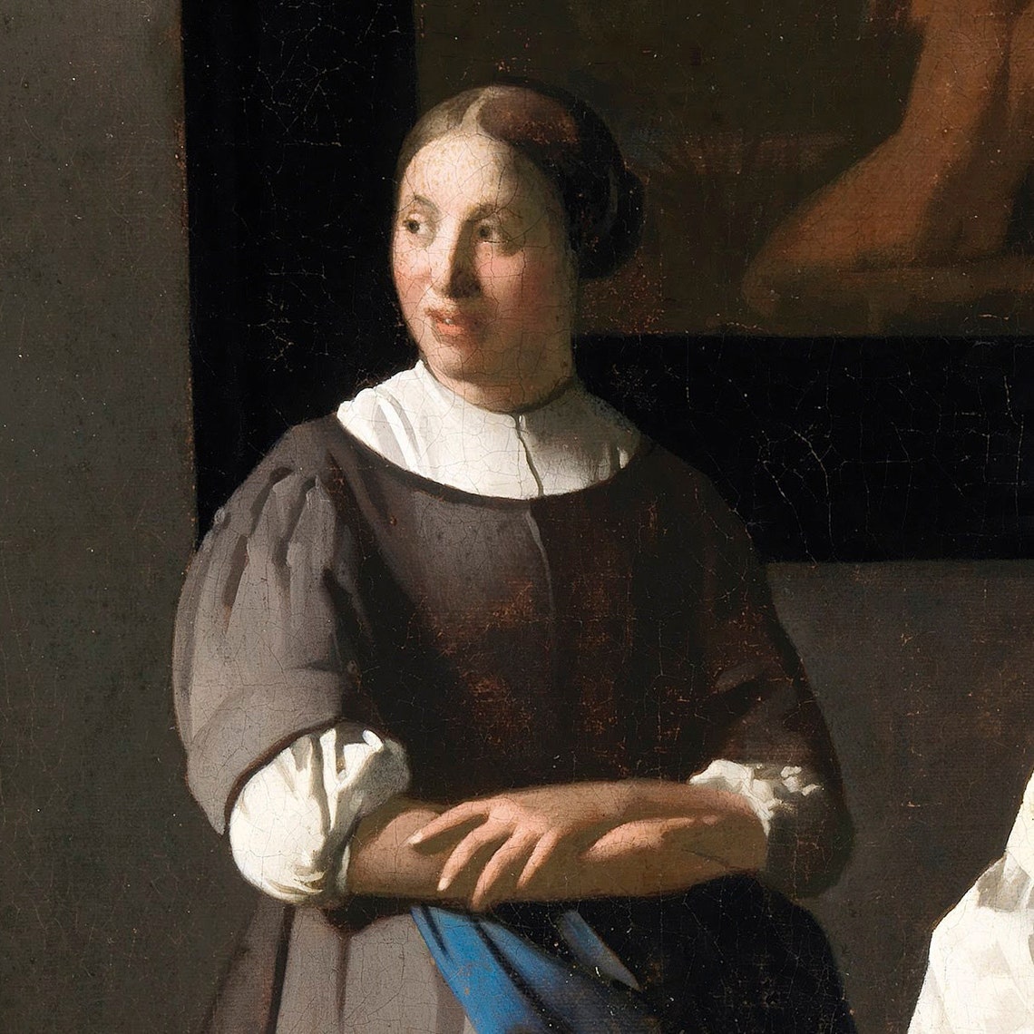 Johannes Vermeer Woman Writing Letter With Maid Interior Poster - Image 3