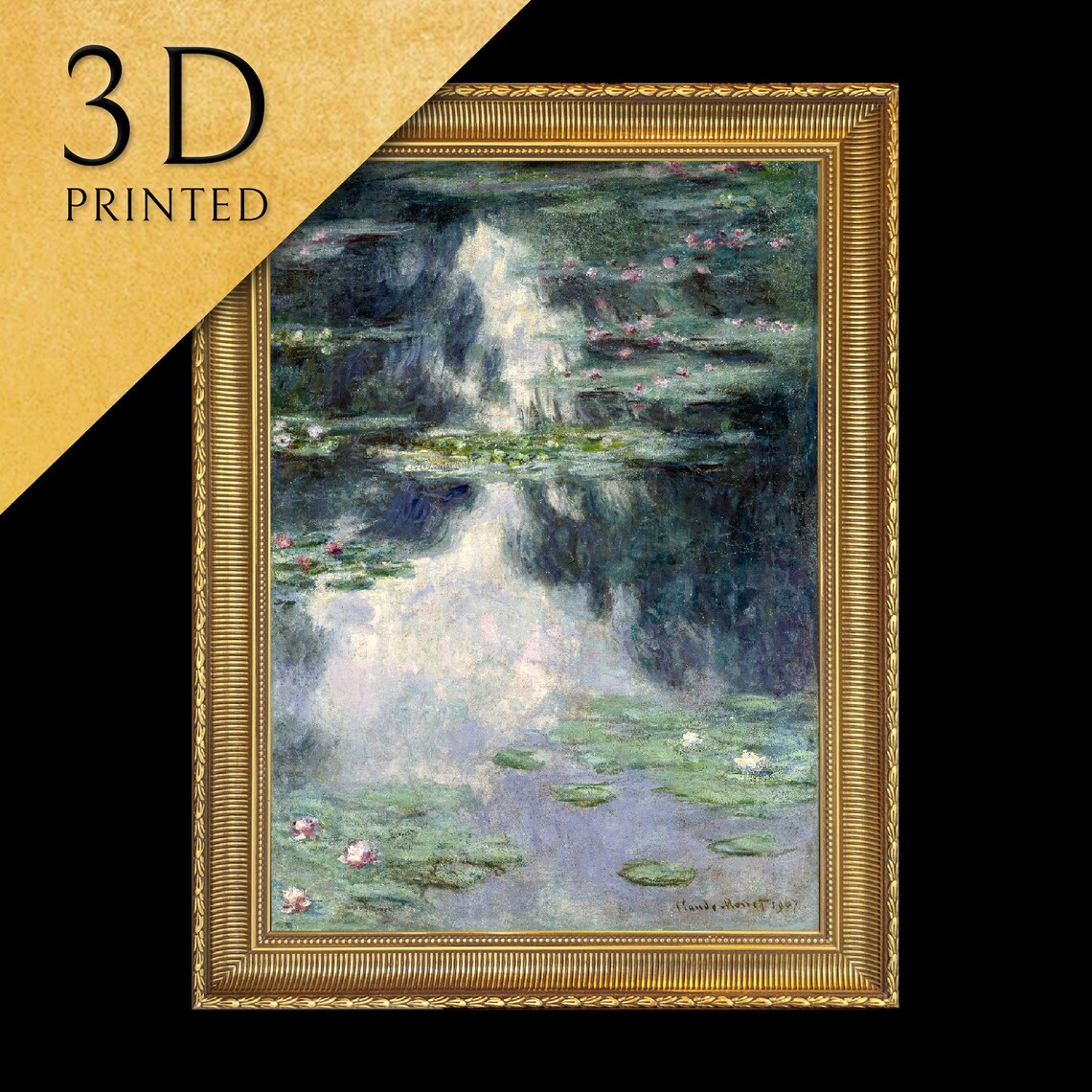 Monet-Inspired Pond With Water Lilies Art Print - Image 3