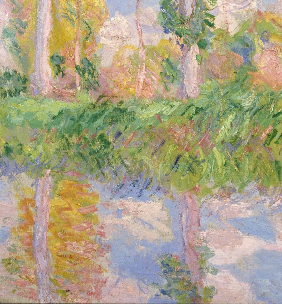 Claude Monet Poplars in the Sun River Row Impressionist Poster - Image 3