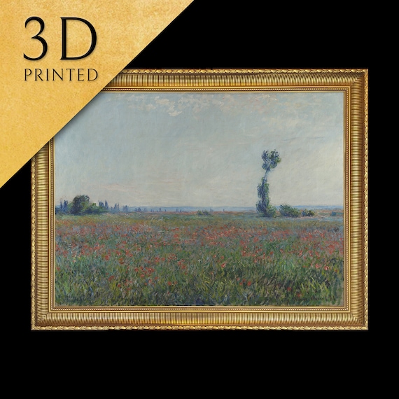 Claude Monet Field of Poppies Lone Poplar Impressionist Poster