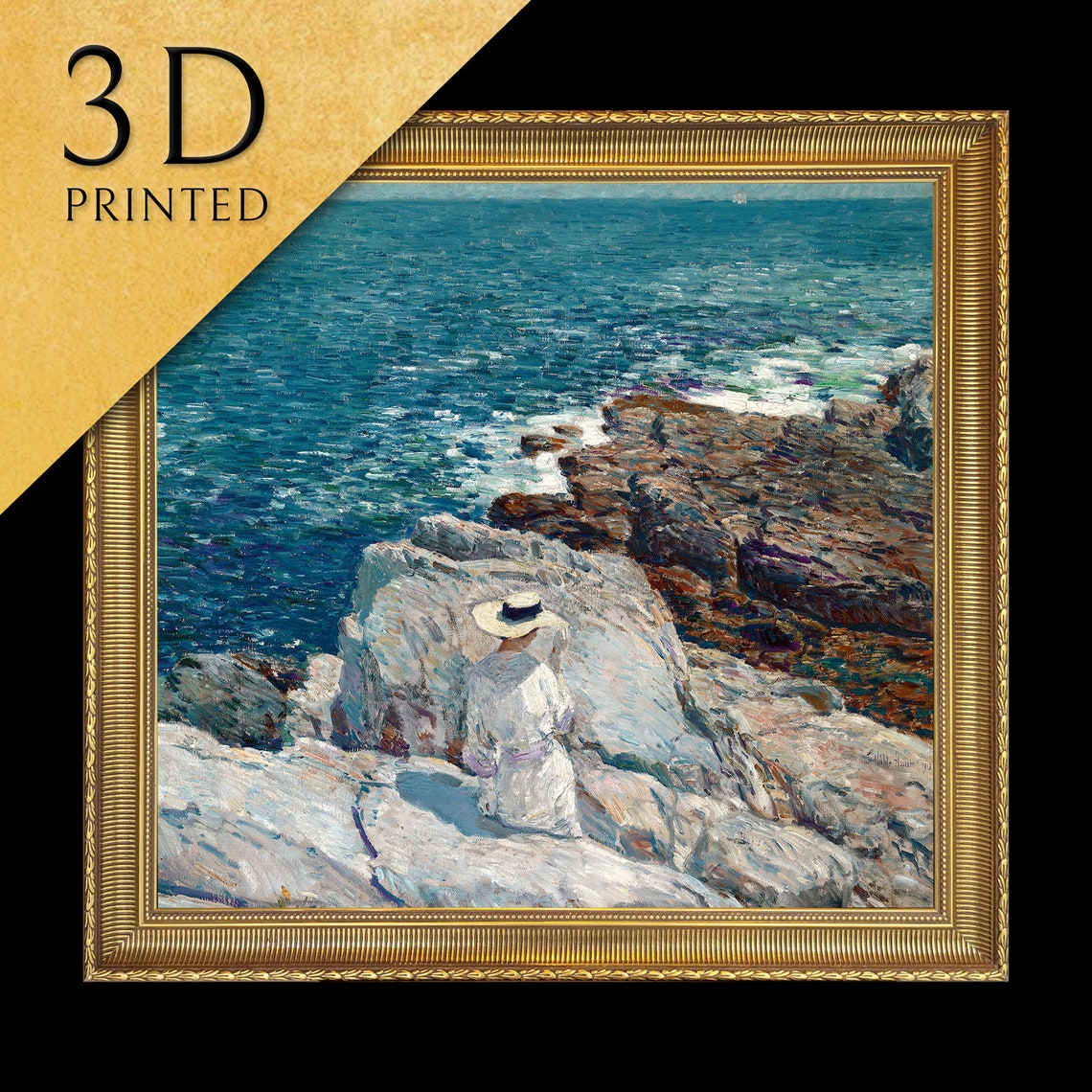 Childe Hassam The South Ledges Appledore Coastal Rocks Scene Poster