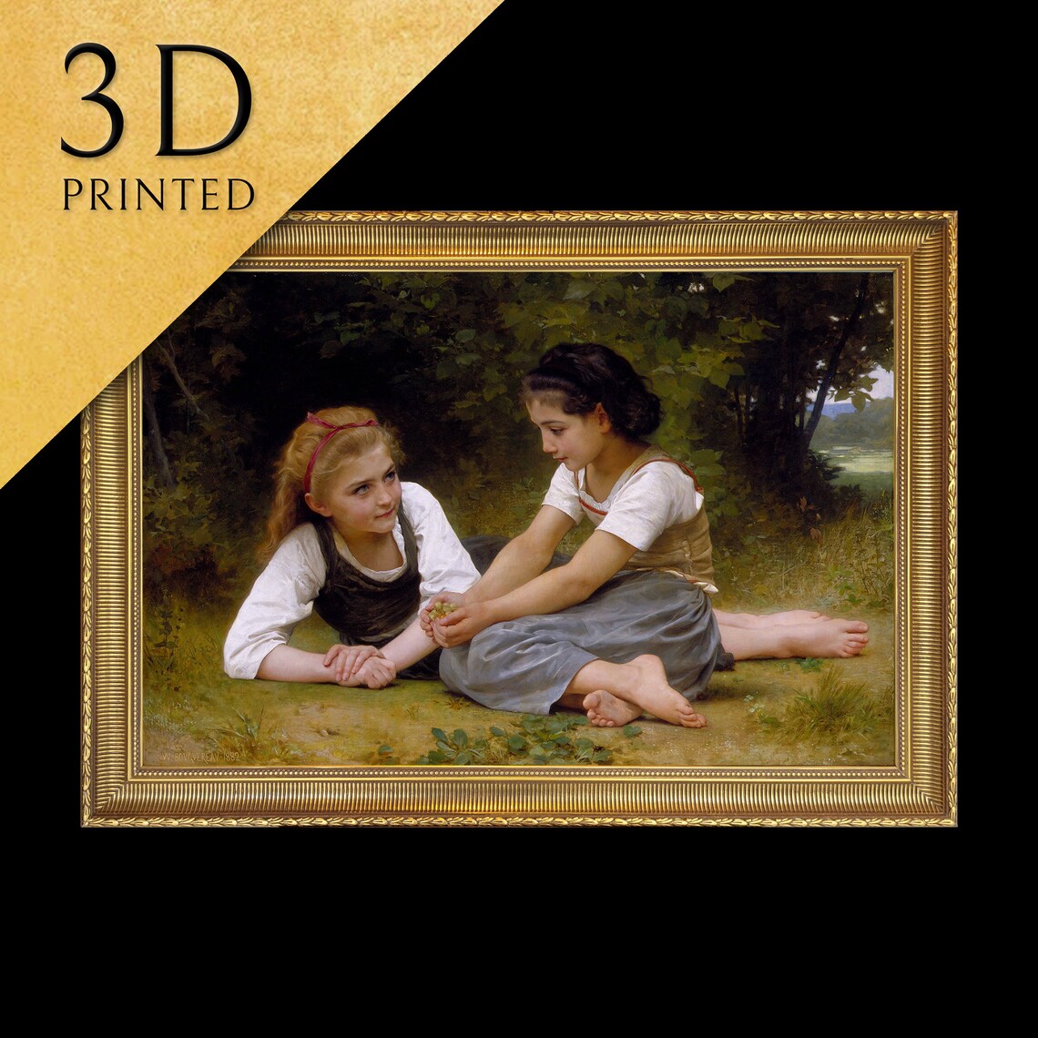 The Nut Gatherers by Bouguereau Art Print