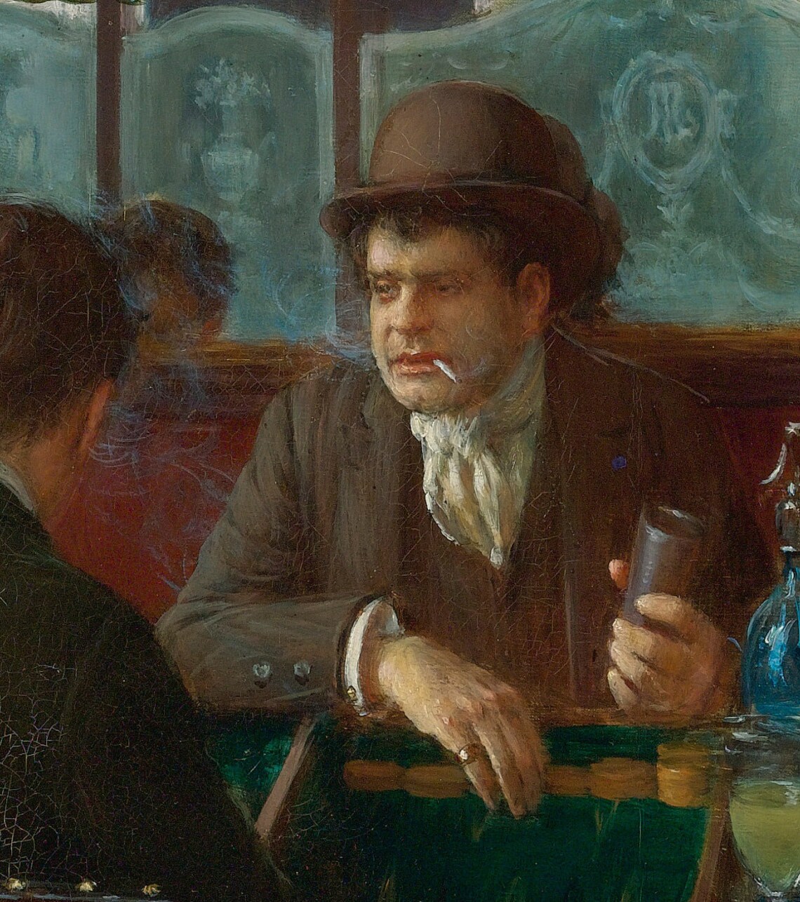 Backgammon At The Caf By Jean Beraud, Oil Style Art Print - Image 3