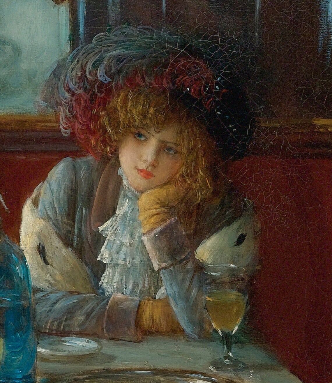 Backgammon At The Caf By Jean Beraud, Oil Style Art Print - Image 2