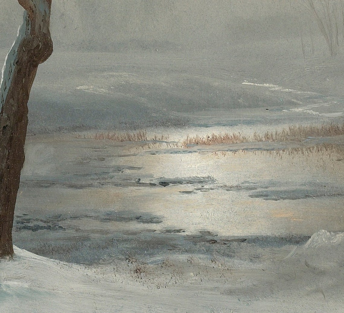 Albert Bierstadt Winter In Yosemite Snowy Trees Misty Lake Wall Art - Image 2