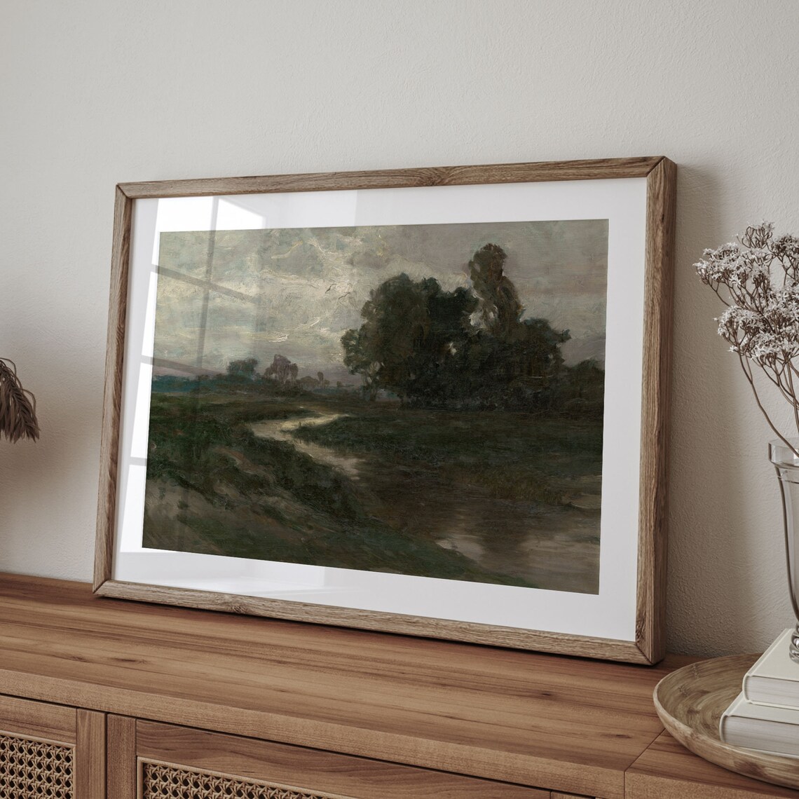 Antique Landscape Art Print, Vintage Farmhouse Decor - Image 4