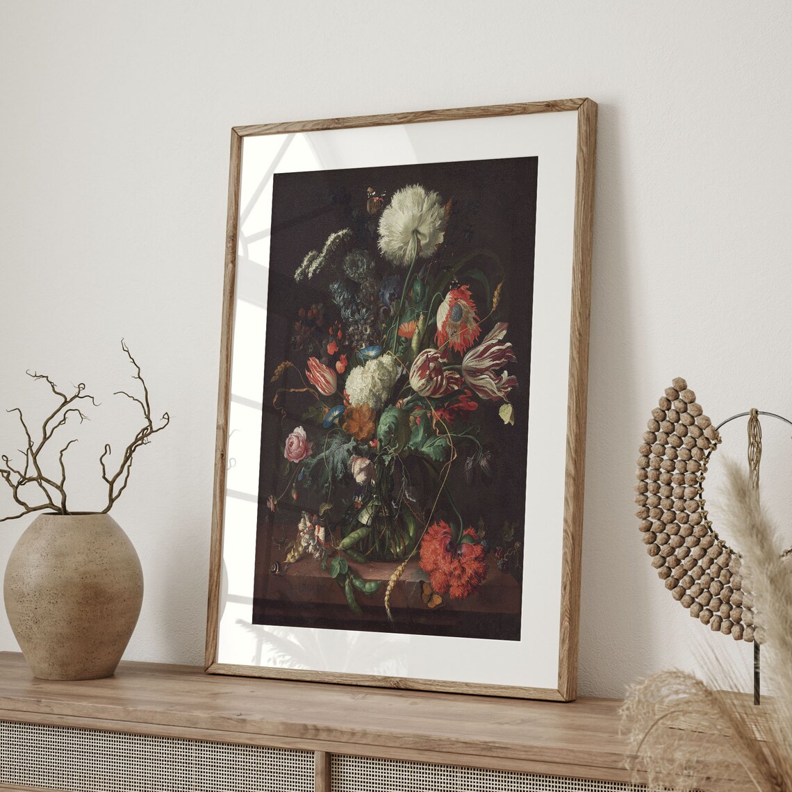 Vintage Floral Tulips And Roses Still Life Art Print - Image 4