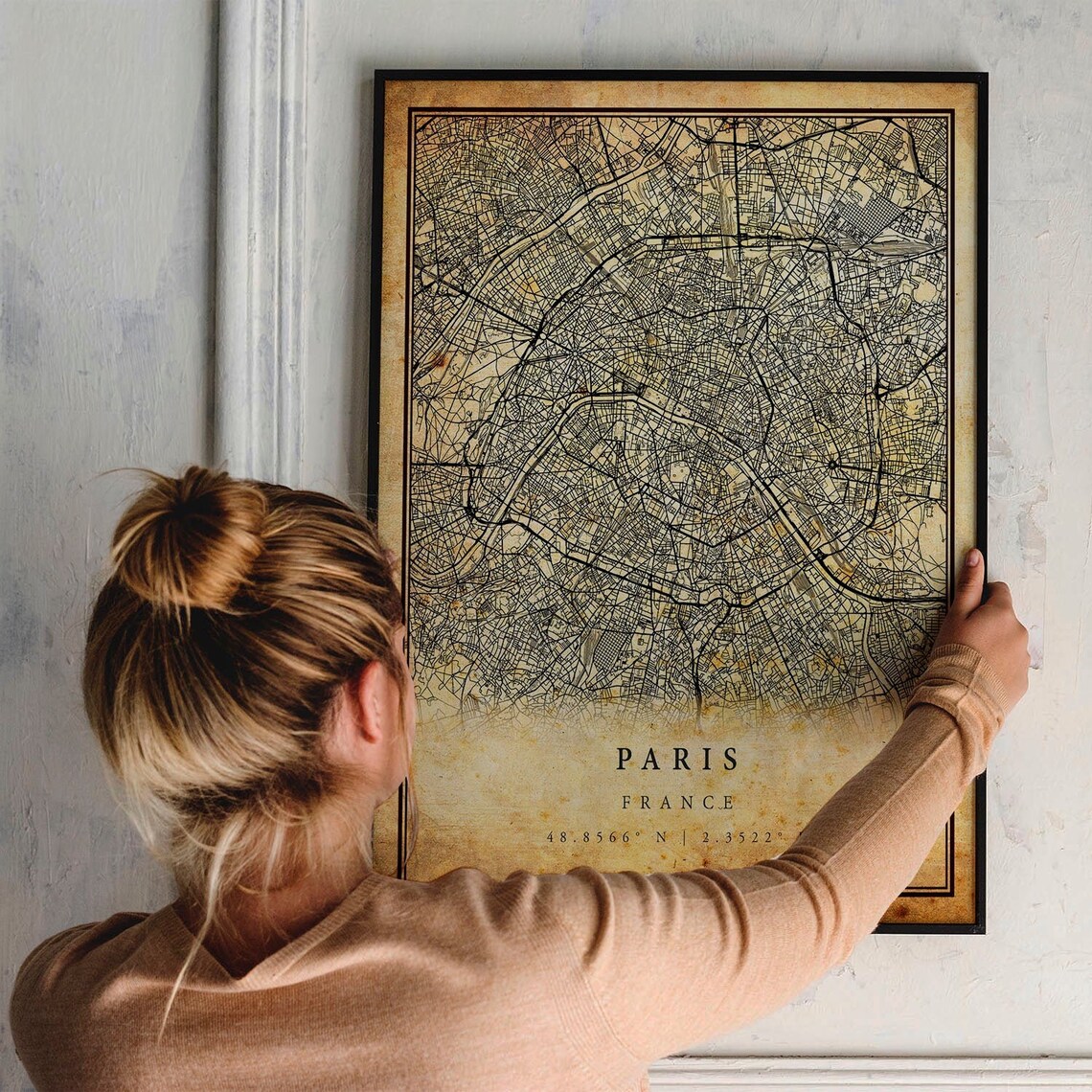 Custom City Map Print, Vintage Style Road Map - Image 3