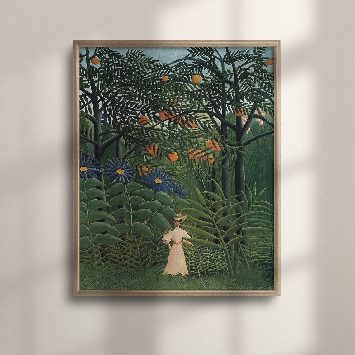 Henri Rousseau Jungle Woman Exotic Forest Naif Painting Art Print